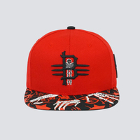 Topi Baseball 6 Panel Bordir 3D Twill Dot Flat Brim 100% Katun Bernapas Vintage Formal Outdoor Snapback MOQ Kecil OEM