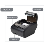 Impresora térmica de recibos POS inalámbrica de 203 dpi para papel de 80 mm