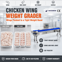 Peseuse Professionnelle de Tri Acier Inox Alimentaire 6 à 8 Calibres au Choix pour Ailes de Poulet 320-420 Pièces par Minute