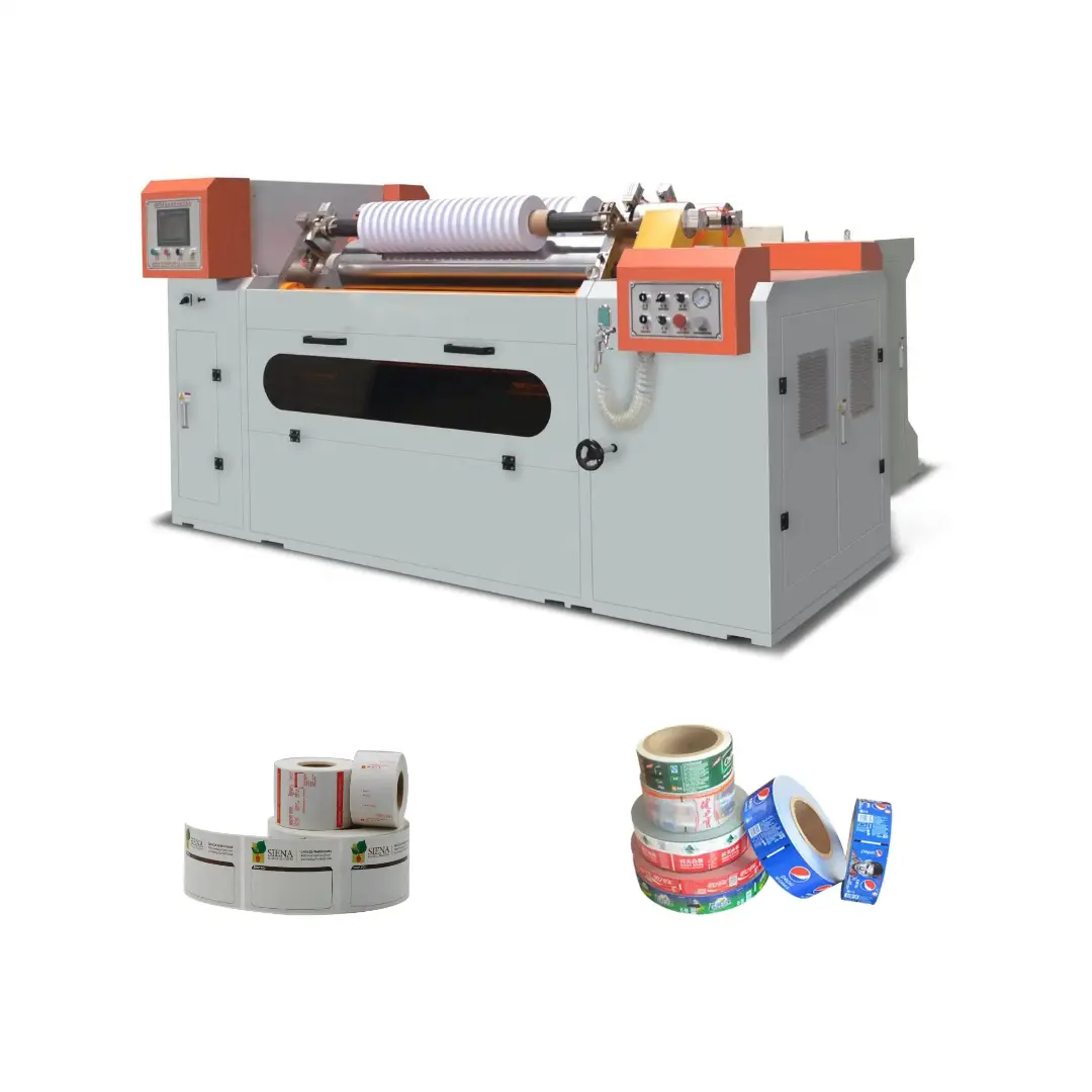 Máquina cortadora de superficie y rebobinado para embalaje de bebidas, rollo de película de papel térmico