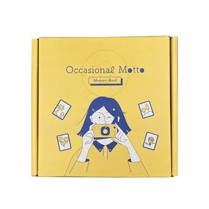 Boîtes d'expédition personnalisées 8x8 Mini boîte cadeau en papier jaune paille chamois