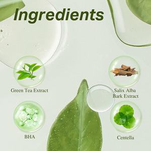 Limpiador de limpieza facial de espuma de espinillas de desintoxicación de té verde natural OEM ODM limpiador de poros de piel de acné seco diario aligeramiento - Product Image 3