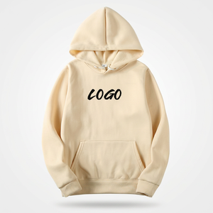 Sweat-shirt à capuche pour homme avec cordon de serrage assorti, imprimé lettres décontracté, logo sur le devant, 100% coton French Terry, vêtements d'automne - Product Image 2
