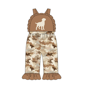 Custom Casual Hunting Camouflage Summer Kids Ruffles Wide-leg Long Pants Jumpsuit Baby Bodysuit Fashion <b>Sister</b> Clothes - Product Image 5