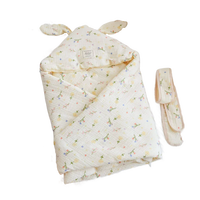 Couverture d'emmaillotage pour bébé en coton 100% personnalisée, écologique, en gros, avec motif imprimé