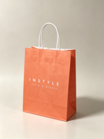 Sac cadeau en papier kraft blanc avec logo personnalisé, sac en papier de qualité alimentaire pour boulangerie, gâteaux, pain, en-cas, emballage à emporter