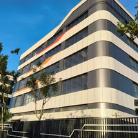 Panneau de façade extérieur en aluminium thermolaqué, revêtement mural métallique, panneau décoratif pour façade de bâtiment commercial