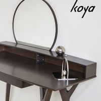 Coiffeuse en bois de hêtre massif, style européen nordique, table de toilette moderne pour chambre à coucher et miroir