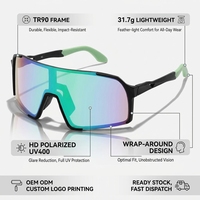 Lunettes de soleil polarisées pour le cyclisme, TR90, UV400, enveloppantes, légères, sportives, logo personnalisé, stock disponible, expédition rapide