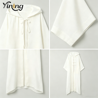 Robe Cardigan Longue en Coton et Lin Blanc OEM à Lacets, Ample, Décontractée et Confortable pour Femme, Douce et Respirante, Idéale Été-Automne
