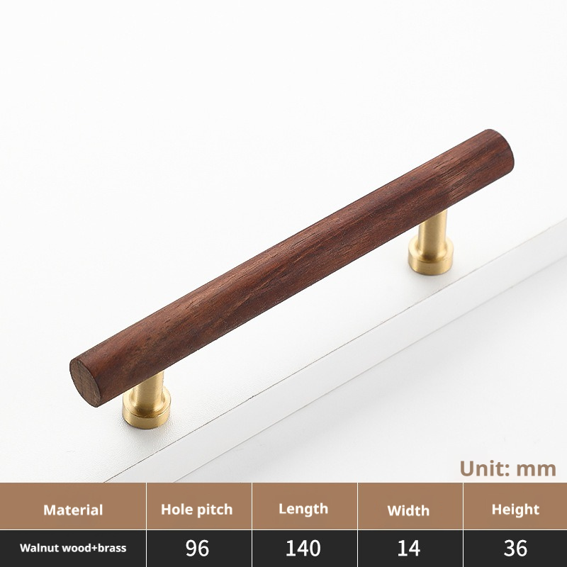 8877# Espacement des trous de 96 mm en bois de noyer