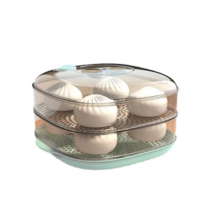Microwave Steamer Food Grade Transparent 3 Tier With Lid For Steamed Buns And Vegetables Household Reheating Appliance - Product Image 4
