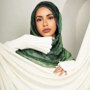 Hijab modal imprimé pour femme, respirant, 4 saisons, élégant et modeste, avec logo personnalisé, collection 2026 - Product Image 1