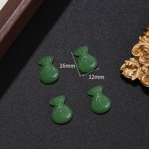 Venta al por mayor Feng Shui bolsa de dinero colgante ágata imitación Jade joyería blanco rojo <span class=keywords><strong>verde</strong></span> <span class=keywords><strong>cian</strong></span> suerte y accesorios auspiciosos - Product Image 4