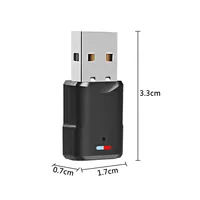 Adaptateur audio Bluetooth pour casque d'écoute sans fil Récepteur pour console de jeu Ps5/ps4 Casque PC 2 en 1 USB Bluetooth 5.3 Dongle