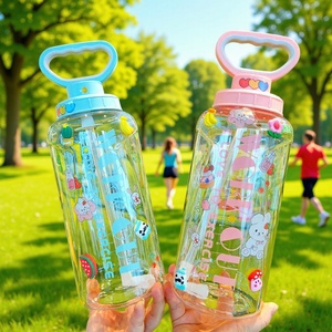 Plastic Sports Bottle 1.8L With Straw And Handle For Outdoor Exercise And Fitness - Product Image 1