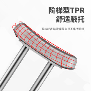 Canne de marche légère en métal Zhuxin, antidérapante, pour personnes âgées et jeunes, aide à la rééducation - Product Image 3
