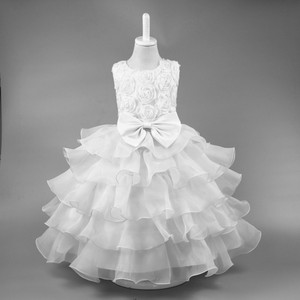 Versión Coreana de vestidos de noche para niños 2023 moda diseñador Floral niñas vestidos de fiesta arco encaje lujo vestido de baile vestido de princesa - Product Image 5