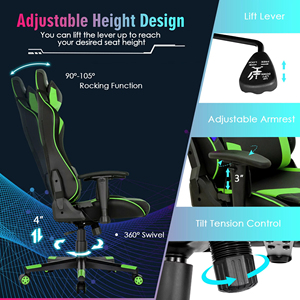 Échantillon Gratuit Nouveau Design Chaises de Gaming RGB Chaise de Bureau <span class=keywords><strong>Gamer</strong></span> Haute Qualité <span class=keywords><strong>avec</strong></span> LED - Product Image 4