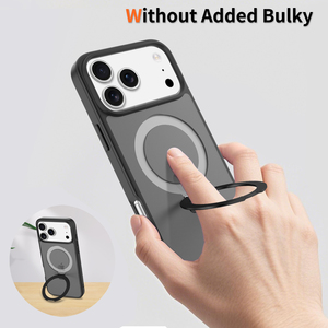 Ốp điện thoại nam châm phổ biến, chất liệu mờ, dành cho <span class=keywords><strong>iPhone</strong></span> 17 Pro Max, có giá đỡ vòng, chống sốc, tương thích với <span class=keywords><strong>iPhone</strong></span> 17, 16, 15, 14, 13 - Product Image 4