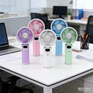 Nuevo Ventilador Portátil de Mano con Diseño de Dibujos Animados, Electrochapado, de Alta Velocidad, con Pantalla Digital, 10 Velocidades, 1800mAh - Product Image 5