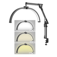 Lampe à pince de bureau à LED Lumière demi-lune pour extensions de cils, vernis à ongles et tatouage pour lampe de remplissage photographique F550B