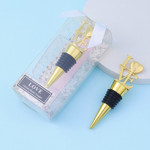 Love <b>Wine</b> <b>Stopper</b> Zinc Alloy Heart Shape Valentine'S Day Wedding Gift Bottle Sealer - Product Image 1