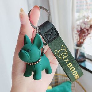 Lovely Macarone Cartoon Dog Bulldog <b>Key</b> <b>Chain</b> Dog Toy <b>Key</b> <b>Chain</b> Couple Bag Pendant Children's Gift Pendant - Product Image 4