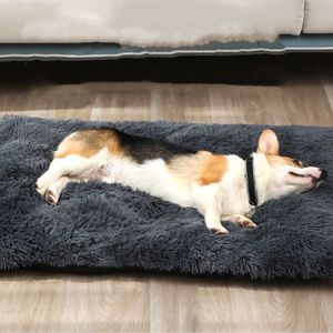 Best Verkopende Pluizige Hond Bed Zachte Pluche Rechthoek Mat Antislip Bodem Aanpasbare Kleuren Voor Kleine Middelgrote Grote Rassen Gezellig Warm - Product Image 3
