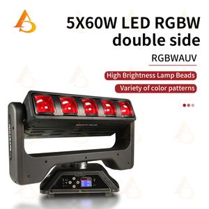Suministro de fábrica: Luces de cabeza móvil DMX 5 con haz de luz de doble cara LED RGBW 4 en 1 de 5x60W y 5 enfoques - Product Image 2