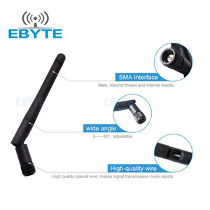 Antenne omnidirectionnelle radio RF Ebyte ODM TX2400-JK-11 flexible 50Ω 3dBi à gain élevé 2,4 GHz avec interface SMA-J - Product Image 4