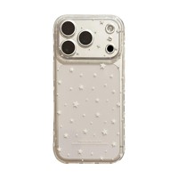 Coque de téléphone en TPU transparente avec étoile blanche pour motif cœur bulle, protection intégrale 360°, coque souple pour