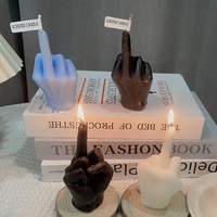 Kreative Moderne Mittelfinger-förmige Sojawachs-Duftkerze Handgemachte Umweltfreundliche Weihnachts- & Vatertags-Heimdekoration Geschenk