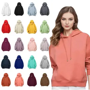 Herbst und Winter 300g Kapuzen pullover einfarbiger Pullover individuell gesticktes Logo Herren Hoodie