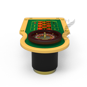 YH Casino Table Jeu De Luxe Vert Maison Bois Casino <span class=keywords><strong>Roulette</strong></span> Roue Table a Roulettes - Product Image 5