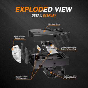 Nouveaux feux <span class=keywords><strong>de</strong></span> calandre <span class=keywords><strong>de</strong></span> voiture super lumineux IP67 étanches 10000 lumens 3000K 6000K Feux antibrouillard pour <span class=keywords><strong>Polo</strong></span> 6r Ajustement universel - Product Image 2