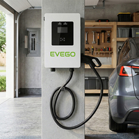 EVEGO OEM/ODM Cargador de CC para Vehículos Eléctricos de 14kW con Pantalla Táctil de 7 Pulgadas, 4G/RJ45, Nivel 2 para EE. UU., 240V, Certificado ETL, Estación de Carga
