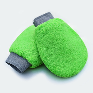 Guante de limpieza para coche, chenilla, de doble cara, grueso, absorbente de gran superficie, para lavado de vehículos - Product Image 3