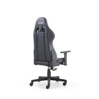 Bureau ergonomique pour jeux sur ordinateur avec coussin en mousse haute résilience en plastique, hauteur réglable, support lombaire, base pivotante à 360°