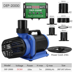 Có thể điều chỉnh 20000l/h dòng chảy lớn Cá Ao Máy bơm nước tốt lưu thông nước bơm DC chìm Aquarium Máy bơm nước - Product Image 3