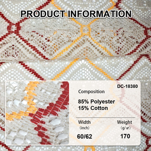 Xu Hướng Mùa Hè 170gsm TC 85% Poly 15% Cotton Warp Dệt Kim Vải Ren Thoáng Khí Sợi Nhuộm Cô Gái Dresses Rất Trọng Lượng Nhẹ - Product Image 3