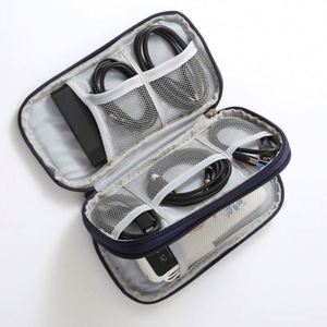 Estuche Organizador de Viaje Portátil con Cierre, de Poliéster Resistente, con Logotipo Personalizado, Multicapa, para Accesorios Digitales - Product Image 4