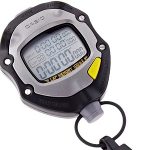 Chronomètre Casio HS-70W-1JH, minuterie 1/1000s, mémoire de temps de parcours, 100 enregistrements, résistance à l'eau 5 ATM, autonomie de 5 ans, dispositif de chronométrage sportif - Product Image 2