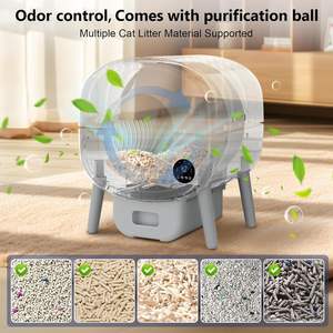 Litière pour chat automatique intelligente, écologique, en plastique, avec contrôle par application, grande capacité de 76 L, <span class=keywords><strong>robot</strong></span> toilette automatique - Product Image 5