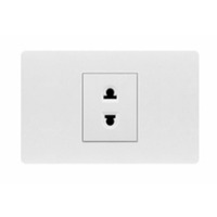 Interruptor y Enchufe Eléctrico de Pared Más Vendido, 2 Interruptores de 1 Vía + Enchufe de 3 Polos, Interruptor y Enchufe de PC Blancos