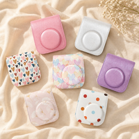 Nouveau design de motif en cuir PU pour appareil photo instantané Fuji Instax Mini12/13, fermeture magnétique, style coloré et romantique