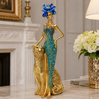 Figurine Model Wanita Minimalis Gaya Eropa, Dekorasi Meja Kabinet Anggur, Kerajinan Resin