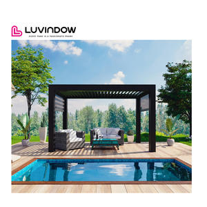 ศาลาพักผ่อนริมชายหาดฮาวาย โครงสร้างอะลูมิเนียม หลังคาบานเกล็ดปรับไฟฟ้าอัจฉริยะ ทนทานต่อพายุเฮอริเคน - Product Image 2