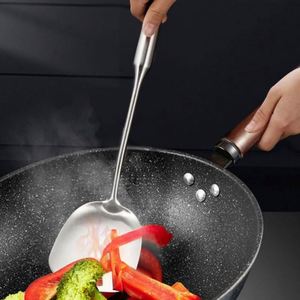 Kitchen Silver Color 304 Stainless Steel Cooking Utensils Tools Set Utensils Holder with Pasta Server Spatula Skimmer Spoon - Product Image 5