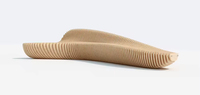 Banc d'intérieur commercial moderne extensible imprimé en 3D de haute qualité en plastique PETG, mobilier de siège pour hôtels et centres commerciaux, prix de gros